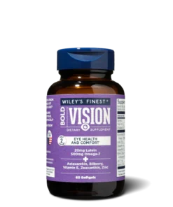Wiley's Finest Bold Vision, 60 capsule molli per il supporto della salute degli occhi e del comfort visivo.
