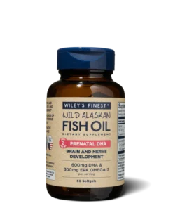Wiley's Finest Prenatal DHA, 60 capsule molli con omega-3 DHA per donne in gravidanza e madri che allattano.